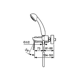 Смеситель для ванны Vidima BALANCE BA267AA купить в интернет-магазине сантехники Sanbest