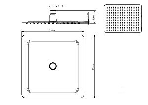 Верхний душ D&K DC1004853 купить в интернет-магазине сантехники Sanbest