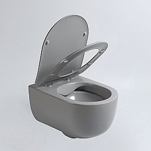 Унитаз Vincea Evo VT1-34SMG безободковый, с крышкой микролифт, серый матовый купить в интернет-магазине Sanbest