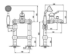 Смеситель для ванны Rav-Slezak LABE L550.5/2SM купить в интернет-магазине сантехники Sanbest