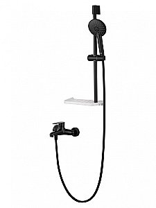 Смеситель для ванны с душевым гарнитуром WONZON & WOGHAND ALFA WW-AE3201-MB черный матовый купить в интернет-магазине сантехники Sanbest