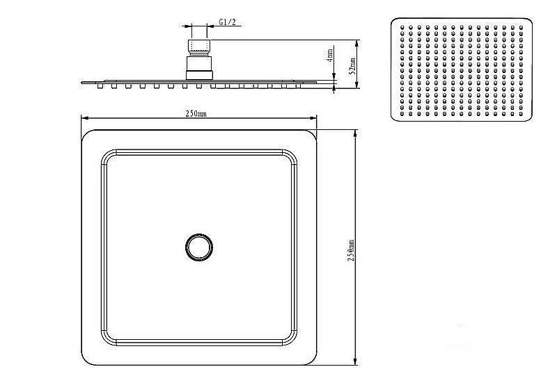 Верхний душ D&K DC1004853 купить в интернет-магазине сантехники Sanbest