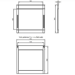Зеркало Migliore Kantri 112 оливковое в ванную от интернет-магазине сантехники Sanbest