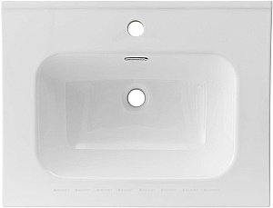 Тумба с раковиной Aquanet Алвита new 60 344132+254363 белая матовая для ванной в интернет-магазине Sanbest