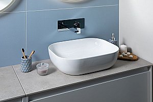 Раковина накладная Aquanet Lake-1 50 211286 белая купить в интернет-магазине Sanbest