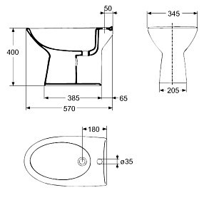 Биде IDO Mosaik 51019-65-001 синее купить в интернет-магазине Sanbest