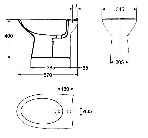 Биде IDO Mosaik 51019-65-001 синее купить в интернет-магазине Sanbest