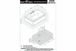 Акриловая ванна Royal Bath Triumph De Luxe RB665100DL 180x120 белая с гидромассажем купить в интернет-магазине Sanbest