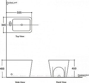 Биде напольное Aquanet Tavr 2.0 B1 LX-1062 купить в интернет-магазине Sanbest