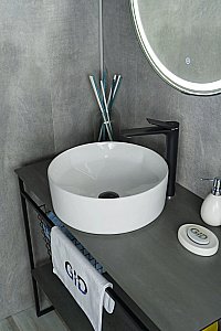 Раковина накладная Gid Esfera 40 N9425 51144 белая купить в интернет-магазине Sanbest