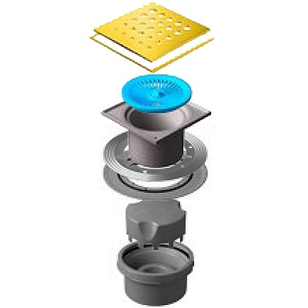 Душевой трап Pestan Confluo Standard 13000164 золото купить в интернет-магазине Sanbest