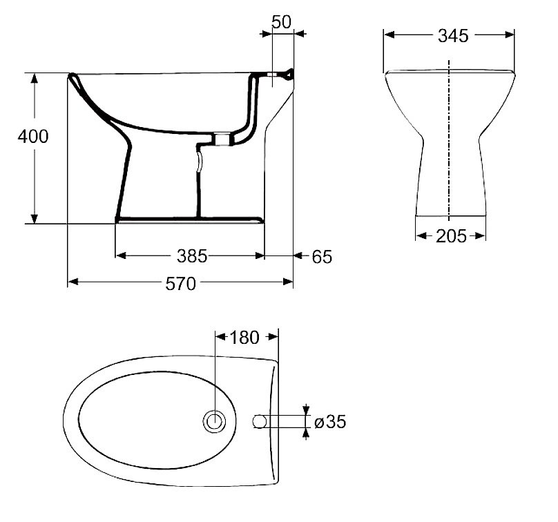 Биде IDO Mosaik 51019-65-001 синее купить в интернет-магазине Sanbest