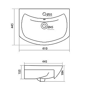 Тумба с раковиной Акватон Бекка 60 белая/дуб сомерсет для ванной в интернет-магазине Sanbest
