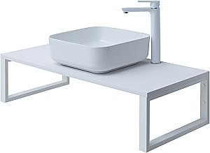 Столешница для раковины Aquanet Арт 100 белый матовый для ванной в интернет-магазине сантехники Sanbest