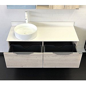 Тумба с раковиной Comforty Порто 00-00008905 120 дуб дымчатый для ванной в интернет-магазине Sanbest