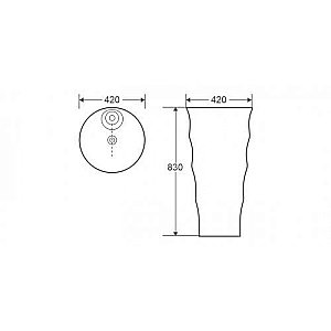 Раковина напольная WeltWasser WW LEERBACH 4242 GL-WT 42 белая купить в интернет-магазине Sanbest