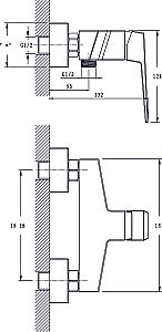 Смеситель для ванны Rush Thira TR3635-63 купить в интернет-магазине сантехники Sanbest