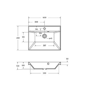 Тумба с раковиной BelBagno MARINO H60 60 натуральный дуб/черная раковина для ванной в интернет-магазине Sanbest