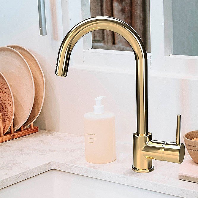 Смеситель для кухни PAINI Cox 78OT572LMKM золото купить в интернет-магазине сантехники Sanbest