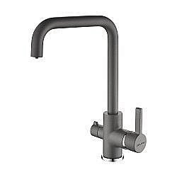 Смеситель для кухни Paulmark Logas Lo213021-GRM Серый металлик купить в интернет-магазине сантехники Sanbest