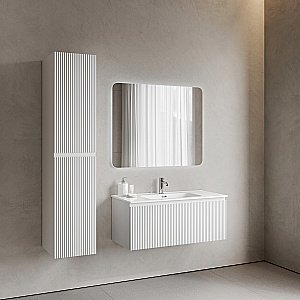 Тумба с раковиной Sancos Snob R 1.0 SNR1.0100W/CN7003 Bianco для ванной в интернет-магазине Sanbest