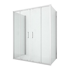 Душевой уголок NEW TRENDY NEW CORRINA K-0484 150x80 стекло прозрачное/профиль хром купить в интернет-магазине Sanbest