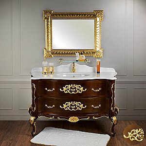 Тумба с раковиной Migliore Virginia 139 светлый орех для ванной в интернет-магазине Sanbest