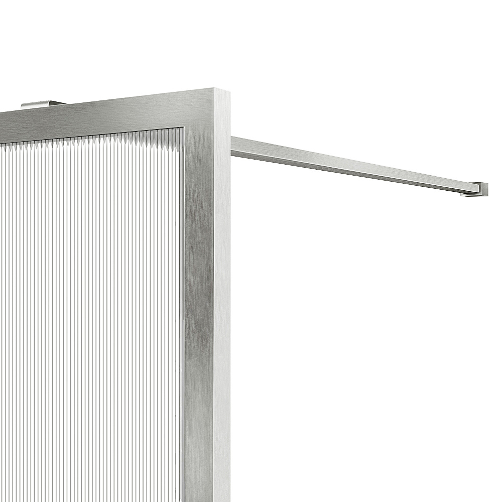 Душевое ограждение Vincea Walk-In 100 VSW-1HP100FLBN стекло рифленое/профиль никель брашированный купить в интернет-магазине Sanbest