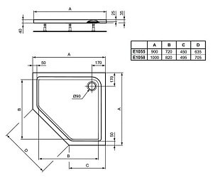 Душевой поддон Ideal Standard Connect Air E105501 90x90 купить в интернет-магазине Sanbest