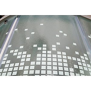 Душевая кабина DTO L 909GM+VST 90х90 стекло матовое с рисунком/профиль хром купить в интернет-магазине Sanbest