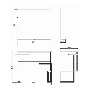 Зеркало Comforty Дюссельдорф 90 в ванную от интернет-магазине сантехники Sanbest