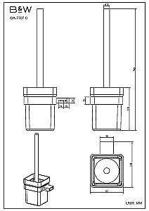 Набор аксессуаров Black&White Gravity GA-7720C хром купить в интернет-магазине сантехники Sanbest