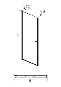 Душевой уголок Ambassador Elysium CX 111011111СX-90СX 100х90 стекло прозрачное/профиль хром купить в интернет-магазине Sanbest