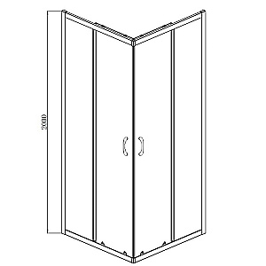 Душевой уголок Azario MILTON 100х100 AZ-ND1142 стекло прозрачное/профиль черный купить в интернет-магазине Sanbest