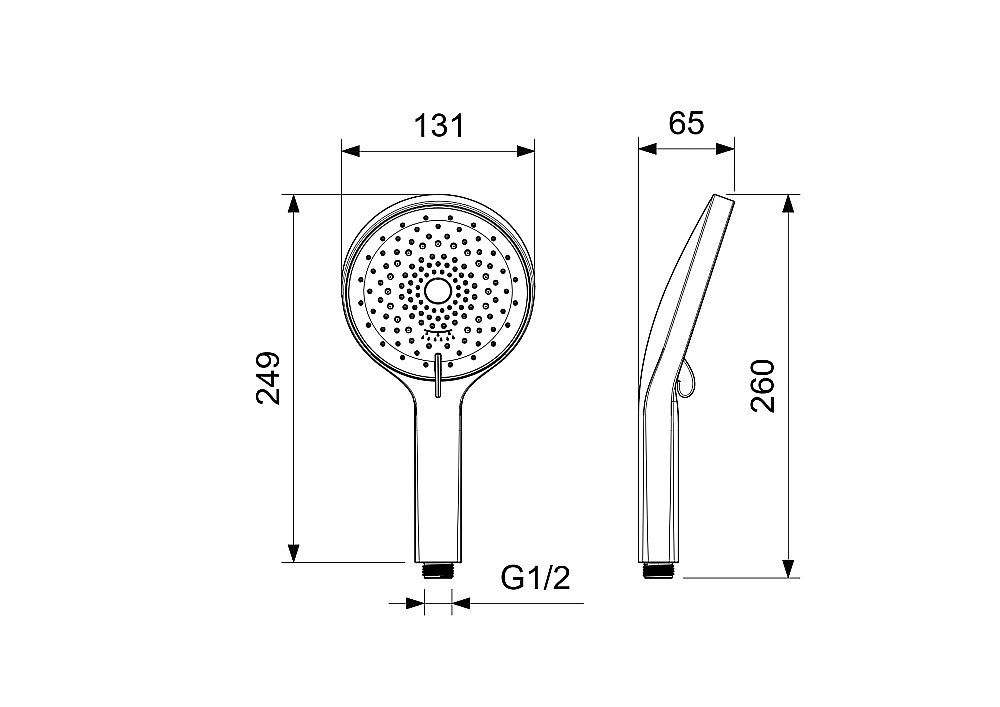 Душевая лейка Aquatek ЛУГАНО AQ2201MB черный матовый купить в интернет-магазине сантехники Sanbest