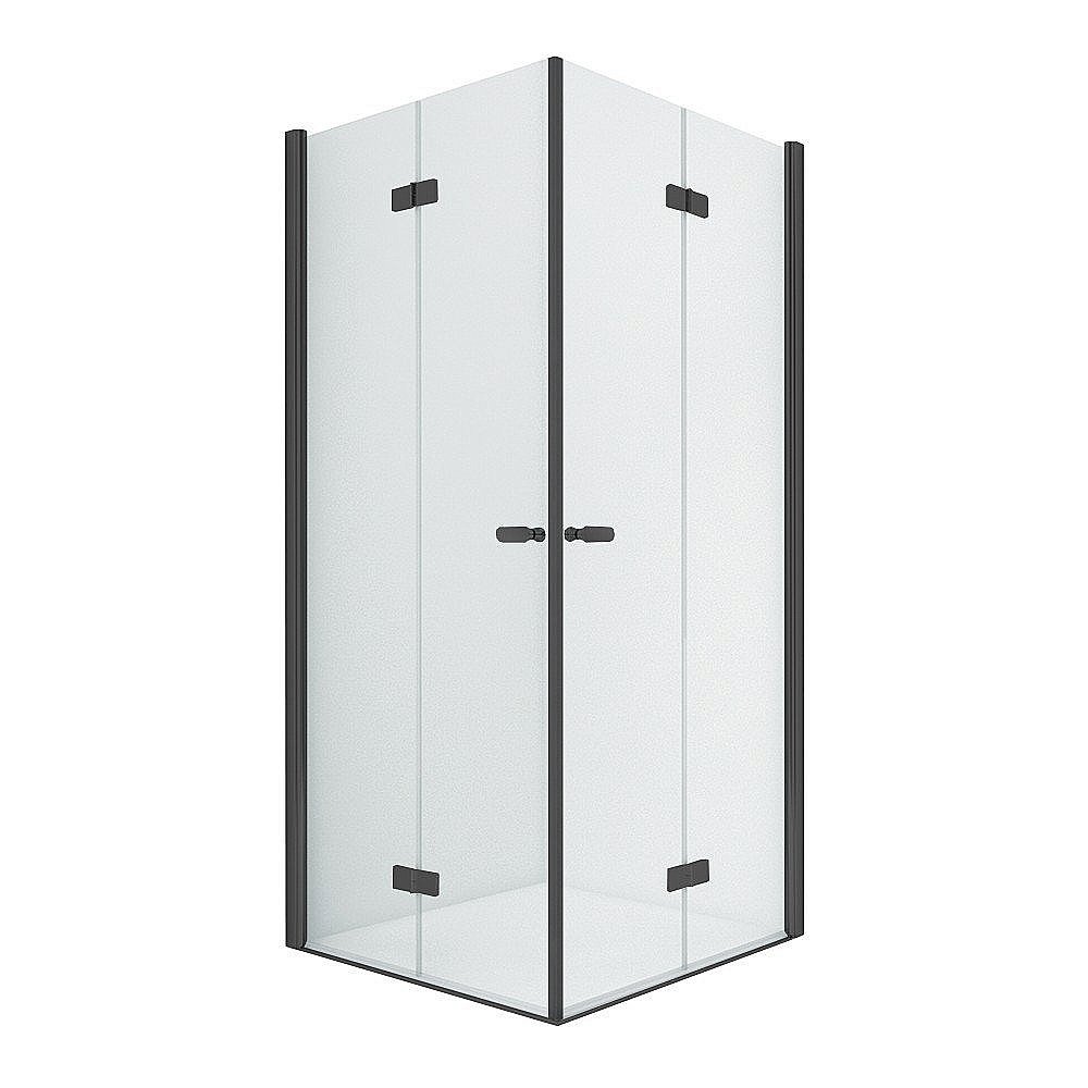 Душевой уголок NEW TRENDY NEW SOLEO BLACK 2D D-0233A/D-0238A 70x80 стекло прозрачное/профиль черный купить в интернет-магазине Sanbest
