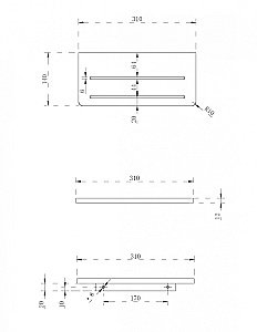 Полочка для ванной комнаты Abber STEIN AS1653 31 белая купить в интернет-магазине сантехники Sanbest