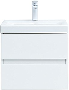 Тумба с раковиной Aquanet Беркли 302347 50 белый глянец для ванной в интернет-магазине Sanbest