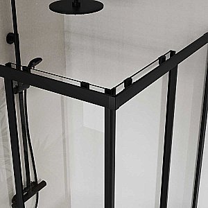 Душевой уголок Vincea City VSS-5CT900CLB 90х90 стекло прозрачное/профиль черный купить в интернет-магазине Sanbest