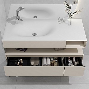 Тумба с раковиной Black&White Universe U955.1200 хаки матовый для ванной в интернет-магазине Sanbest