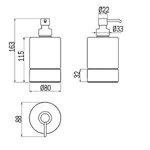 Диспенсер Inda Mito A20060NE21 черный матовый купить в интернет-магазине сантехники Sanbest