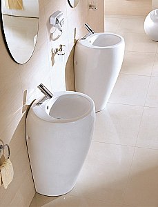 Раковина напольная CeramaLux N 52,5 1001 белая купить в интернет-магазине Sanbest