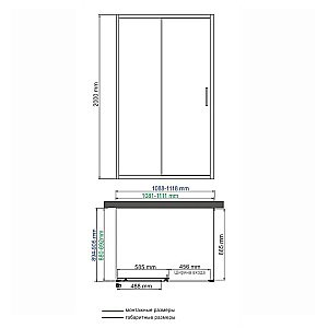 Душевой уголок WasserKRAFT Elbe 74P 74P26 120х100 профиль черный матовый/стекло прозрачное купить в интернет-магазине Sanbest