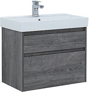 Тумба с раковиной Aquanet Nova Lite 242273 75 дуб рошелье для ванной в интернет-магазине Sanbest