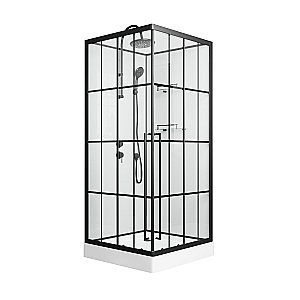 Душевая кабина Niagara Standart ST90/15Q/KL/BKT 90х90 стекло прозрачное/профиль черный матовый купить в интернет-магазине Sanbest