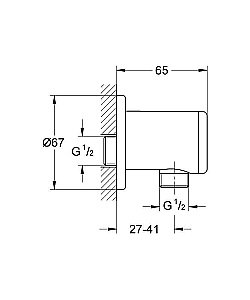 Подключение для душевого шланга Grohe Relexa neutral 28626000 купить в интернет-магазине сантехники Sanbest