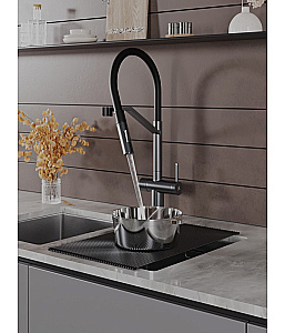 Смеситель для кухни Agger Elegant A3241455 оружейная сталь матовая купить в интернет-магазине сантехники Sanbest