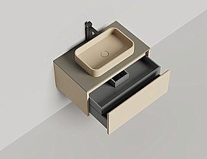 Тумба с раковиной Salini Domino 27D108 80 эмаль/гладкий фасад для ванной в интернет-магазине Sanbest