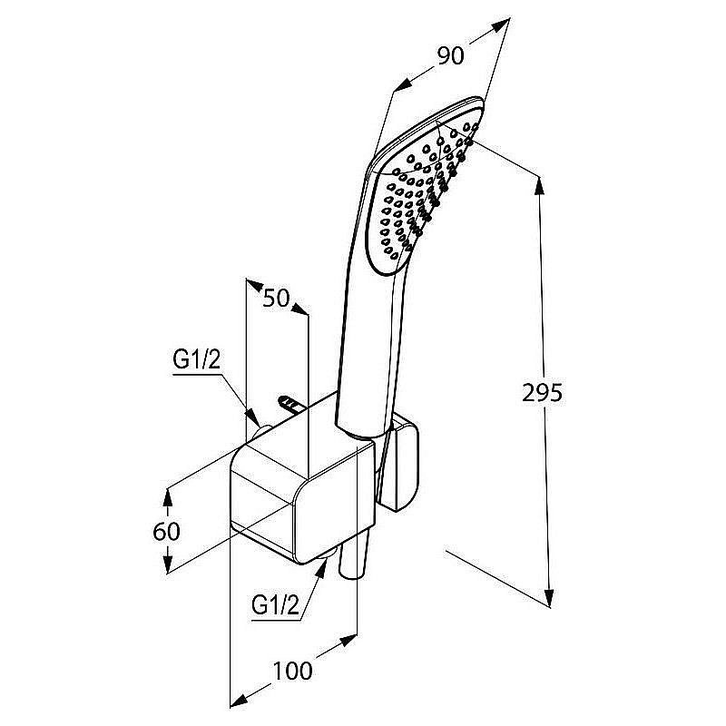 Душевой гарнитур Kludi Fizz 676700500 купить в интернет-магазине сантехники Sanbest