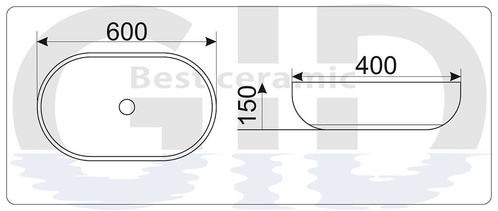 Раковина GID 9026А купить в интернет-магазине Sanbest